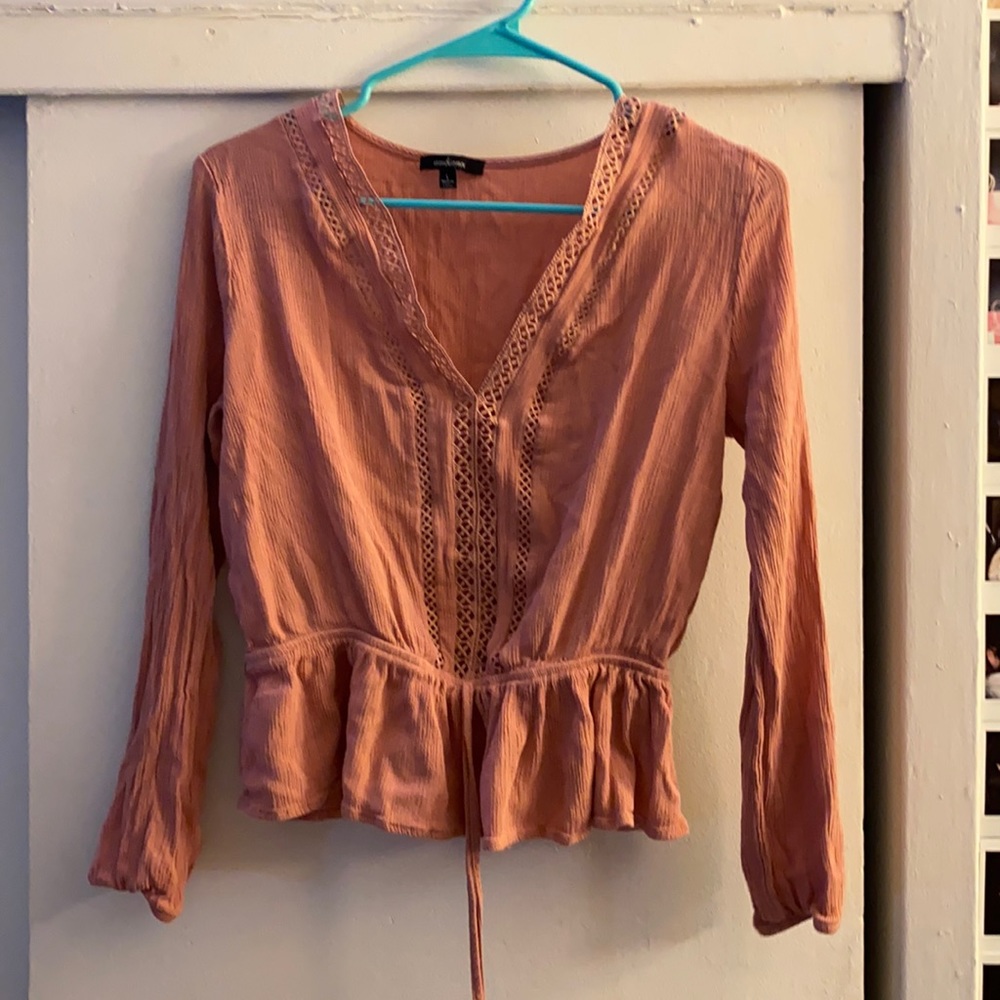 Pink/salmon flowy long sleeve